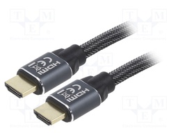 Cable; HDMI 2.0; HDMI plug,both sides; 7.5m; black; 26AWG; Core: Cu
