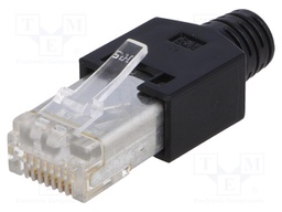 Plug; RJ45; PIN: 8; Cat: 3; shielded,with protection; Layout: 8p8c