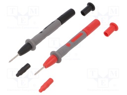 Test probe; 15A; red and black; Socket size: 4mm