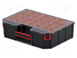 Container: collective; with boxes; black; 390x284x105mm; TAGER