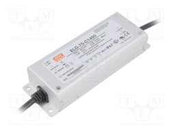 Power supply: switched-mode; LED; 75.6W; 27÷54VDC; 1400mA; IP67