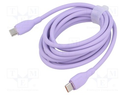 Cable; High Speed,USB 2.0; USB C plug,both sides; 2m; violet