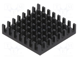 Heatsink: extruded; grilled; BGA; black; L: 27.9mm; W: 27.9mm
