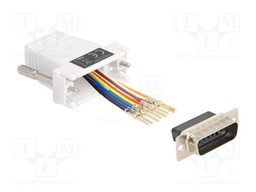 Adapter; D-Sub 15pin plug,RJ45 socket; white