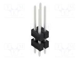 Connector: pin strips; pin header; male; PIN: 4; 2.54mm; THT; 2x2