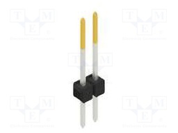 Connector: pin strips; pin header; male; PIN: 2; 2.54mm; THT; 1x2