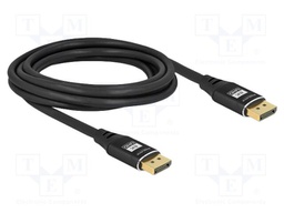 Cable; DisplayPort plug,both sides; DisplayPort 1.4; 3m; black