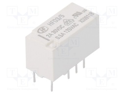 Relay: electromagnetic; DPDT; Ucoil: 5VDC; 0.5A/125VAC; 2A/30VDC