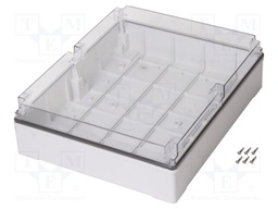 Enclosure: multipurpose; X: 380mm; Y: 460mm; Z: 130mm; SCABOX; grey