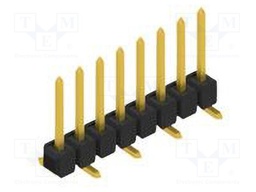 Connector: pin strips; pin header; male; PIN: 8; 2.54mm; SMT; 1x8