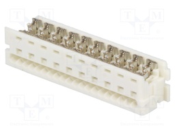 Plug; wire-board; female; PIN: 20; 1.27mm; IDC; for ribbon cable