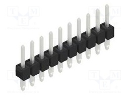 Connector: pin strips; pin header; male; PIN: 10; 2.54mm; THT; 1x10