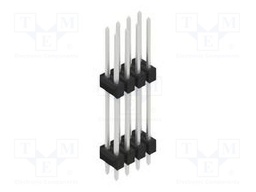 Connector: pin strips; pin header; male; PIN: 8; 2.54mm; THT; 2x4