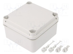 Enclosure: multipurpose; X: 111mm; Y: 111mm; Z: 68mm; light grey