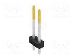 Connector: pin strips; pin header; male; PIN: 2; 2.54mm; THT; 2x1