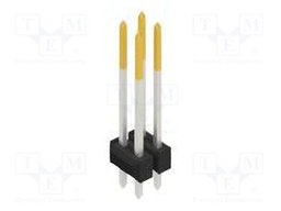 Connector: pin strips; pin header; male; PIN: 4; 2.54mm; THT; 2x2