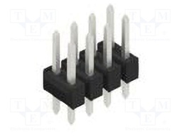 Connector: pin strips; pin header; male; PIN: 8; 2.54mm; THT; 2x4