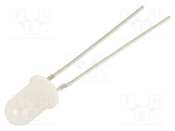 LED; 5mm; white; 1560÷2180mcd; 60°; Front: convex; 12÷15V; -30÷85°C