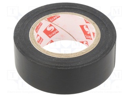Tape: electrical insulating; W: 19mm; L: 10m; Thk: 0.15mm; black