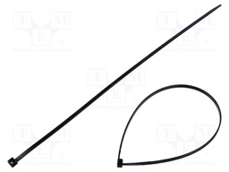 Cable tie; L: 360mm; W: 4.8mm; black; polyamide; Ømax: 100mm; UL94V-2