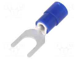 Fork terminal; M5; Ø: 5.3mm; 1.04÷2.63mm2; crimped; for cable; blue