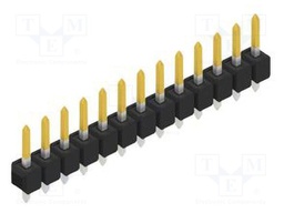 Connector: pin strips; pin header; male; PIN: 13; 2.54mm; THT; 1x13