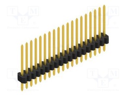 Connector: pin strips; pin header; male; PIN: 19; 1.27mm; THT; 1x19