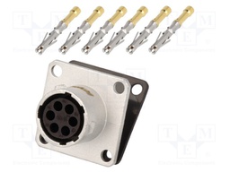 Connector: circular; Series: RT360; socket; female; crimped; PIN: 6