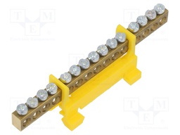 Connector: terminal block; ways: 1; terminals: 15; yellow