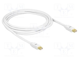 Cable; mini DisplayPort plug,both sides; DisplayPort 1.2; white