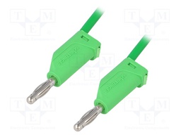Test lead; PVC; 0.5m; green; 16A; 70VDC; Cond.cross sec: 1mm2; 33VAC