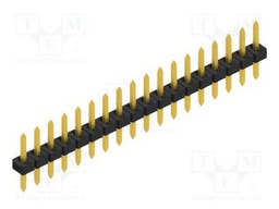 Connector: pin strips; pin header; male; PIN: 18; 2mm; THT; 1x18