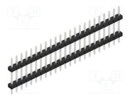 Connector: pin strips; pin header; male; PIN: 23; 2mm; THT; 1x23