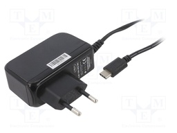 Power supply: switched-mode; voltage source; 5VDC; 3A; 15W; plug