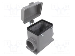 Enclosure: for Han connectors; Han; size 32A (2 x 16A); M32; IP65