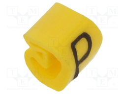 Markers for cables and wires; 1.3÷3mm; PVC; yellow; leaded