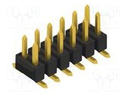 Connector: pin strips; pin header; male; PIN: 12; 2.54mm; SMT; 2x6