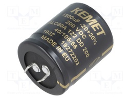 Capacitor: electrolytic; 1.2mF; 200VDC; ESR: 182mΩ; SNAP-IN; ±20%