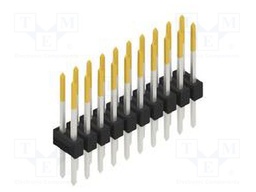 Connector: pin strips; pin header; male; PIN: 20; 2.54mm; THT; 2x10