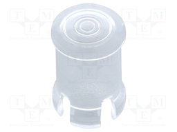 LED lens; round; Mat: polycarbonate; transparent; 5mm; UL94V-2