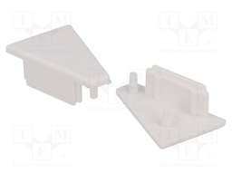 Cap for LED profiles; white; ABS; Application: CORNER10