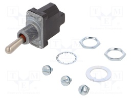 Switch: toggle; Pos: 2; SPDT; (ON)-ON; 6A/230VAC; 15A/28VDC; IP67