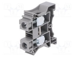 Splice terminal: rail; 1.5÷25mm2; ways: 1; terminals: 2; grey; TS35