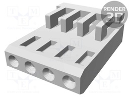 Plug; wire-board; female; AMPMODU MOD IV; 2.54mm; PIN: 4; for cable