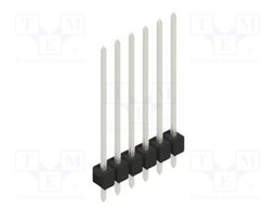 Connector: pin strips; pin header; male; PIN: 6; 2.54mm; THT; 1x6