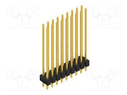 Connector: pin strips; pin header; male; PIN: 18; 2.54mm; THT; 2x9