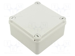 Enclosure: junction box; wall mount; plastic; grey