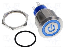 Switch: vandal resistant; SPDT; 3A/250VAC; IP67; ON-ON; blue; 220V