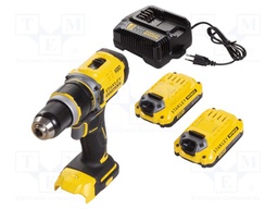 Drill/driver; battery; drilling,percussion drilling; 80Nm; 18VDC