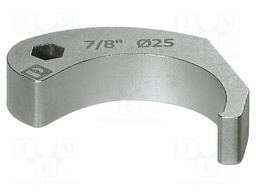 Socket; hexagonal 4mm; nickel plated steel; Size: 7/8